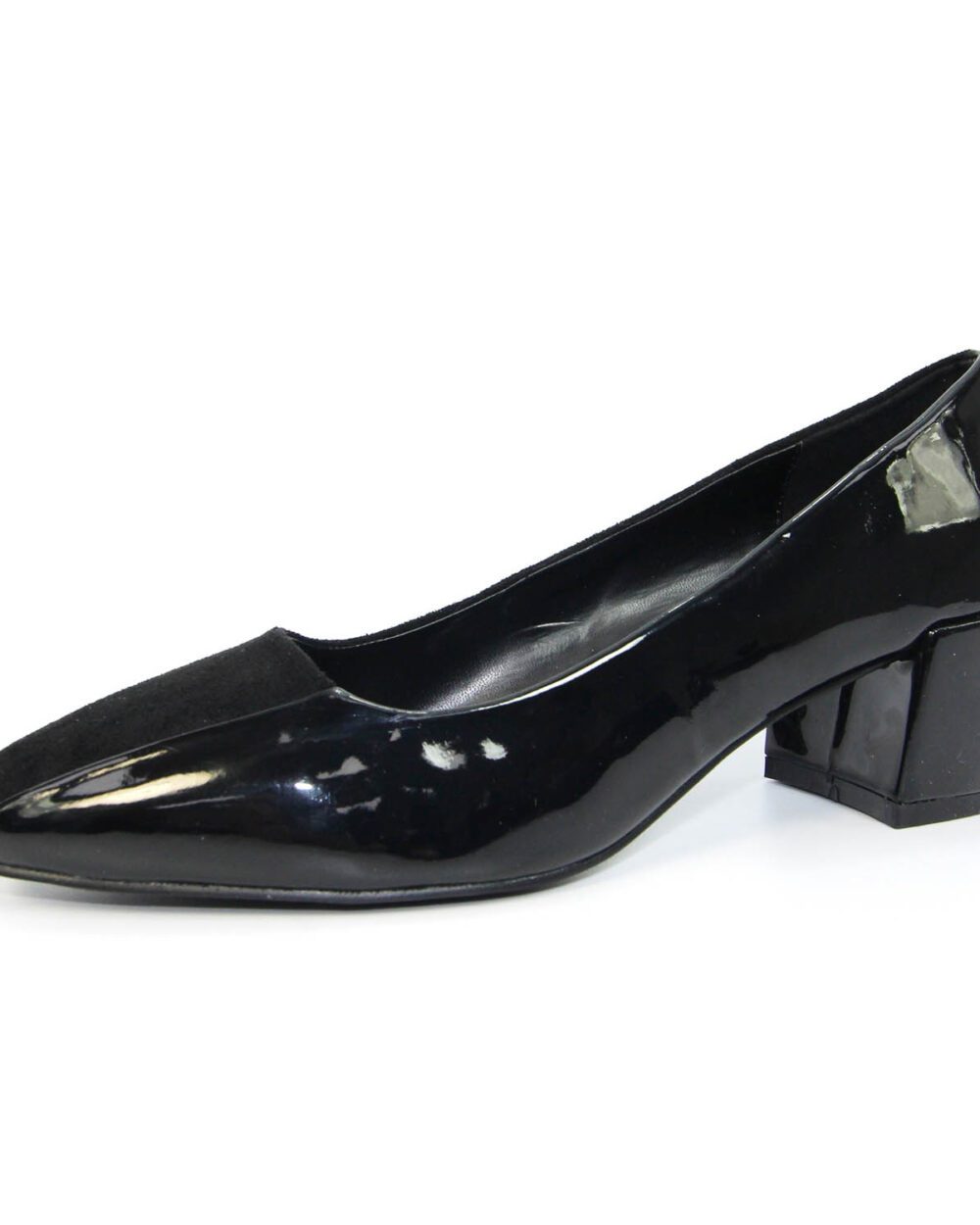 LUNAR SHOES Edina Two Tone Block Heel - Black