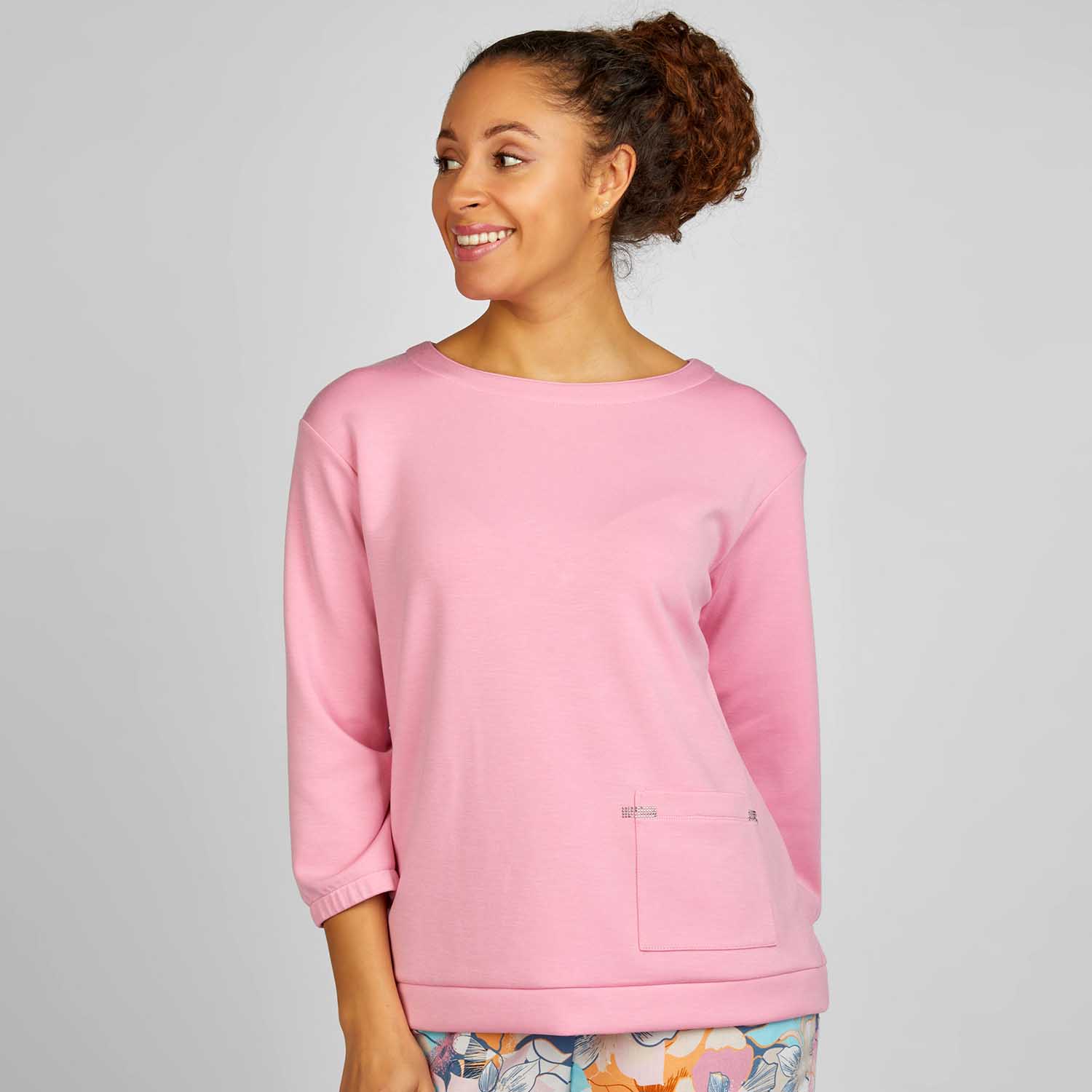 3/4 – Pink Sleeve Obsessions Raspberry Top RABE in