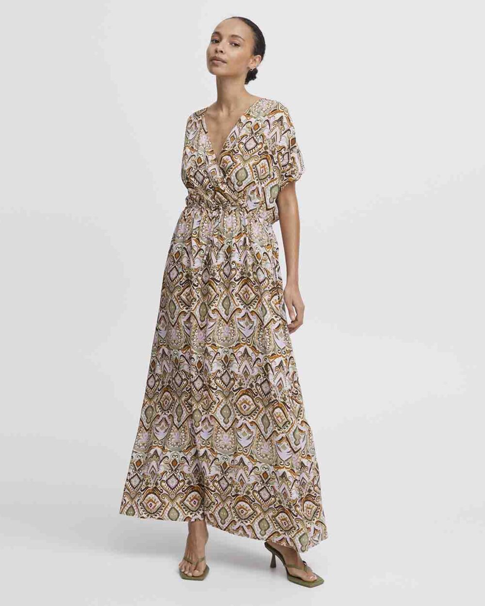 B YOUNG MMJoella Maxi Dress in Aloe Boho Mix - 20814534