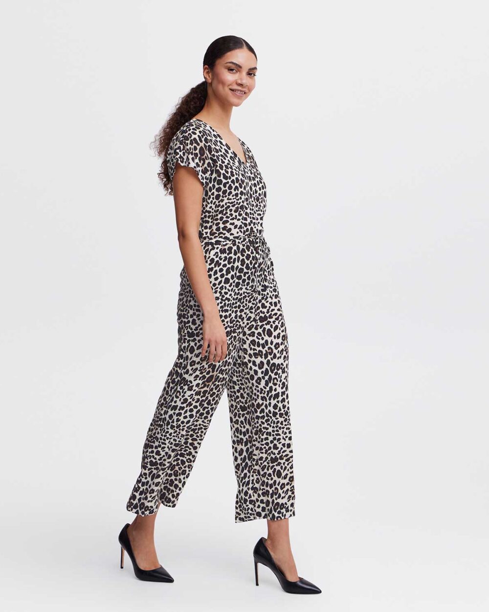 B YOUNG MMJoella Jumpsuit in Black Leo Mix - 20814531