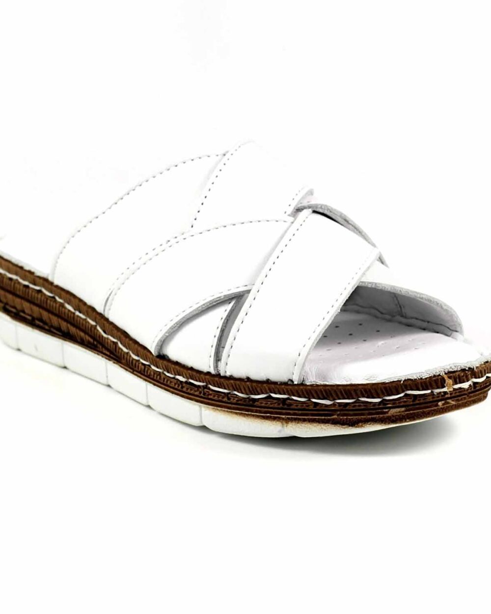 LUNAR Gwen White Leather Sandal - JLK001