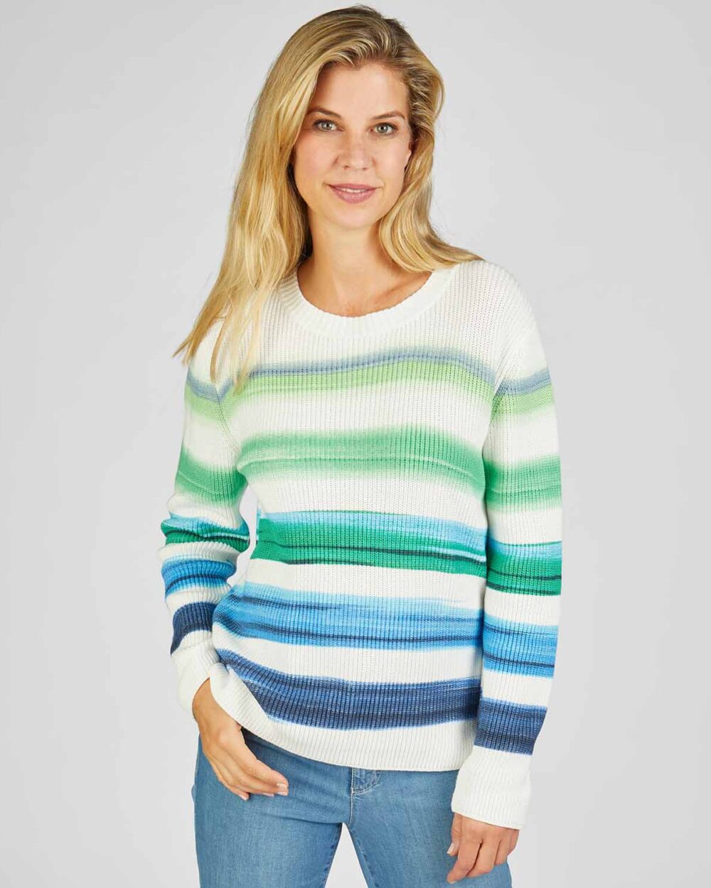 RABE Knitted Jumper in White Multi - 52-214600