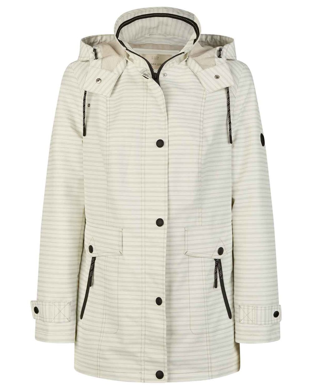 BARBARA LEBEK Coat with Hood in Light Khaki - 70310052