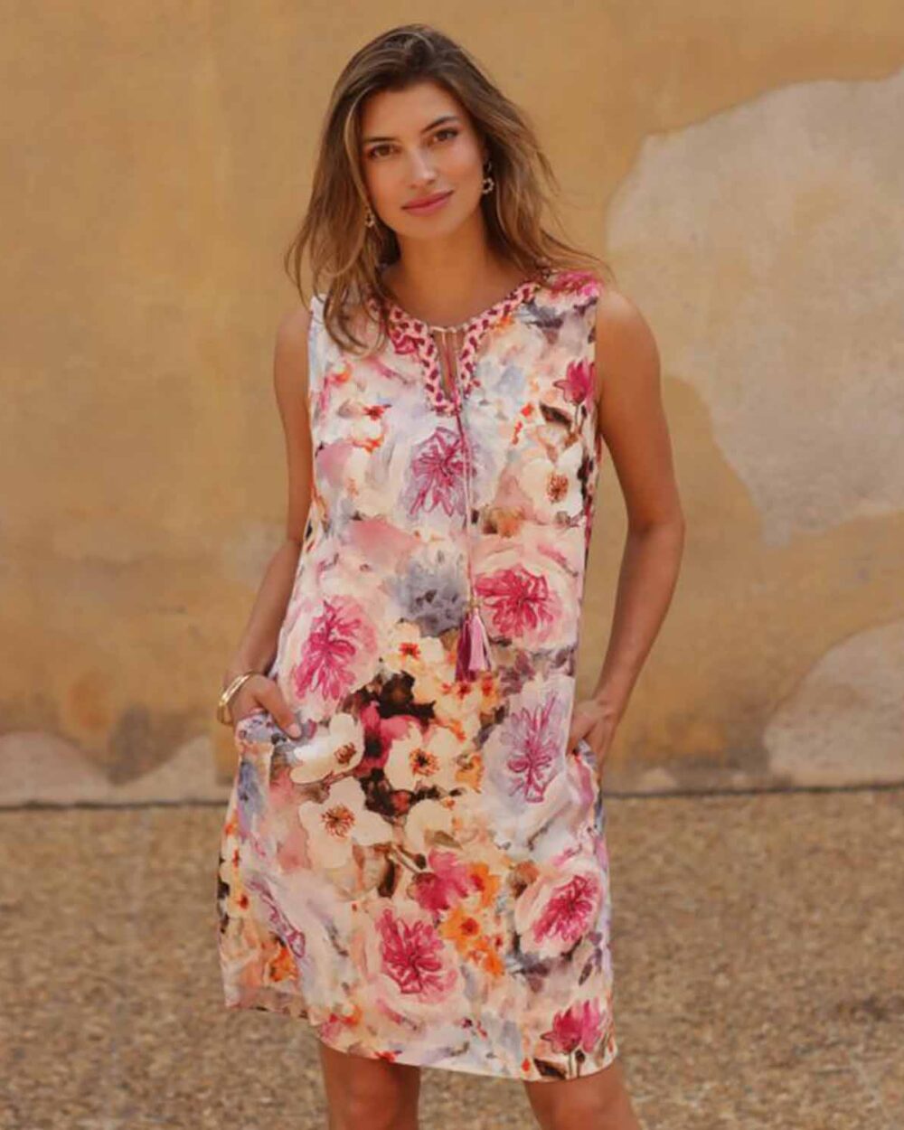 POMODORO Shift Dress in Pink – 82502