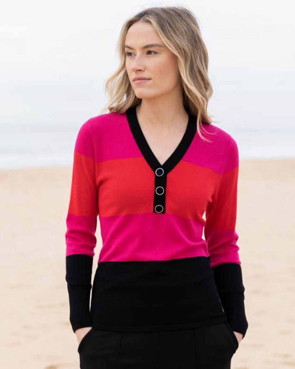 MARBLE Super Soft Viscose Mix Jumper in Red - 8009