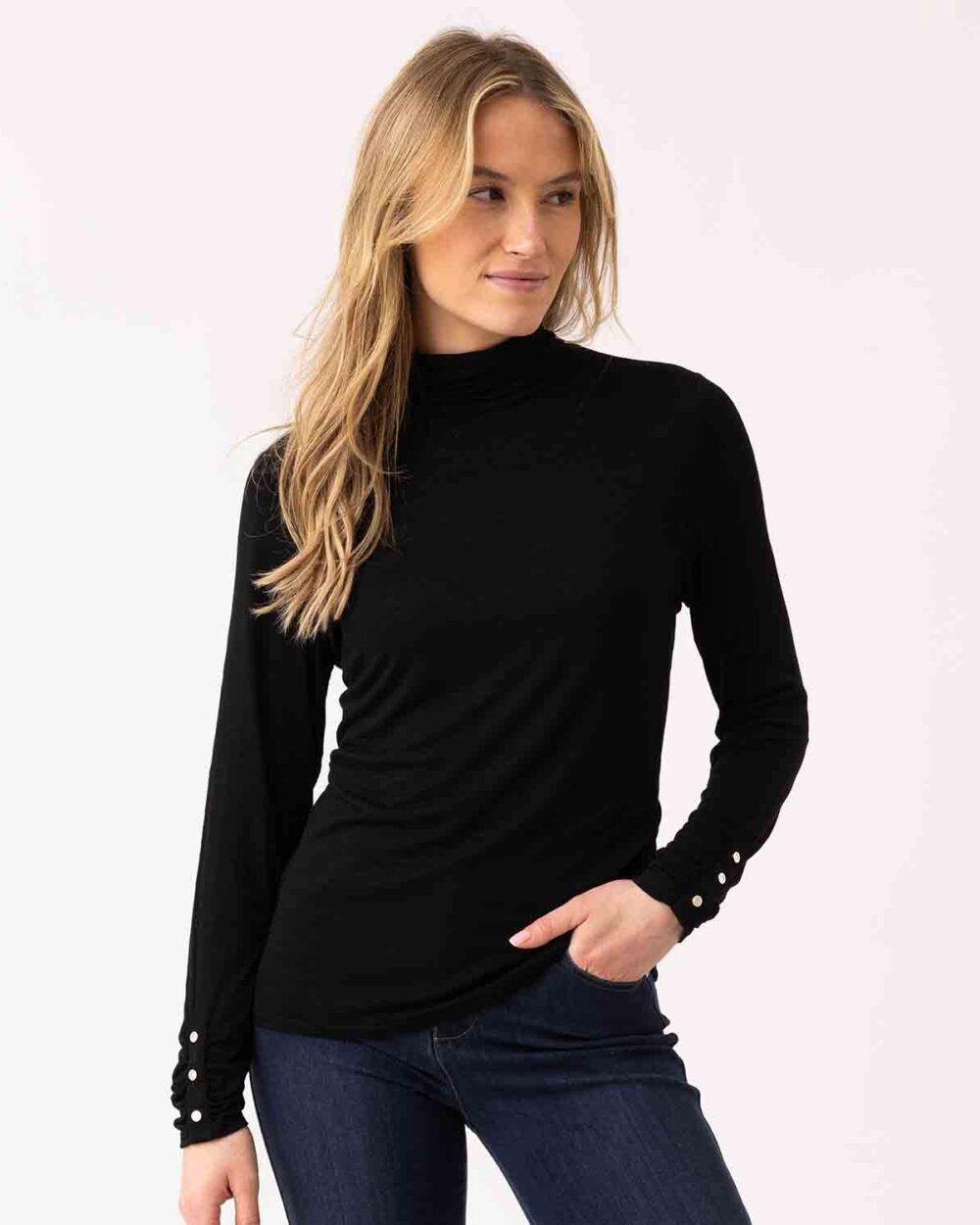 MARBLE POLO TOP 6400-BLACK